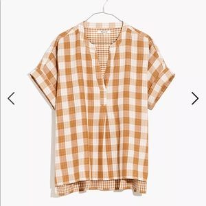 Madewell Lakeline Popover Shirt in Double-Faced Gingham